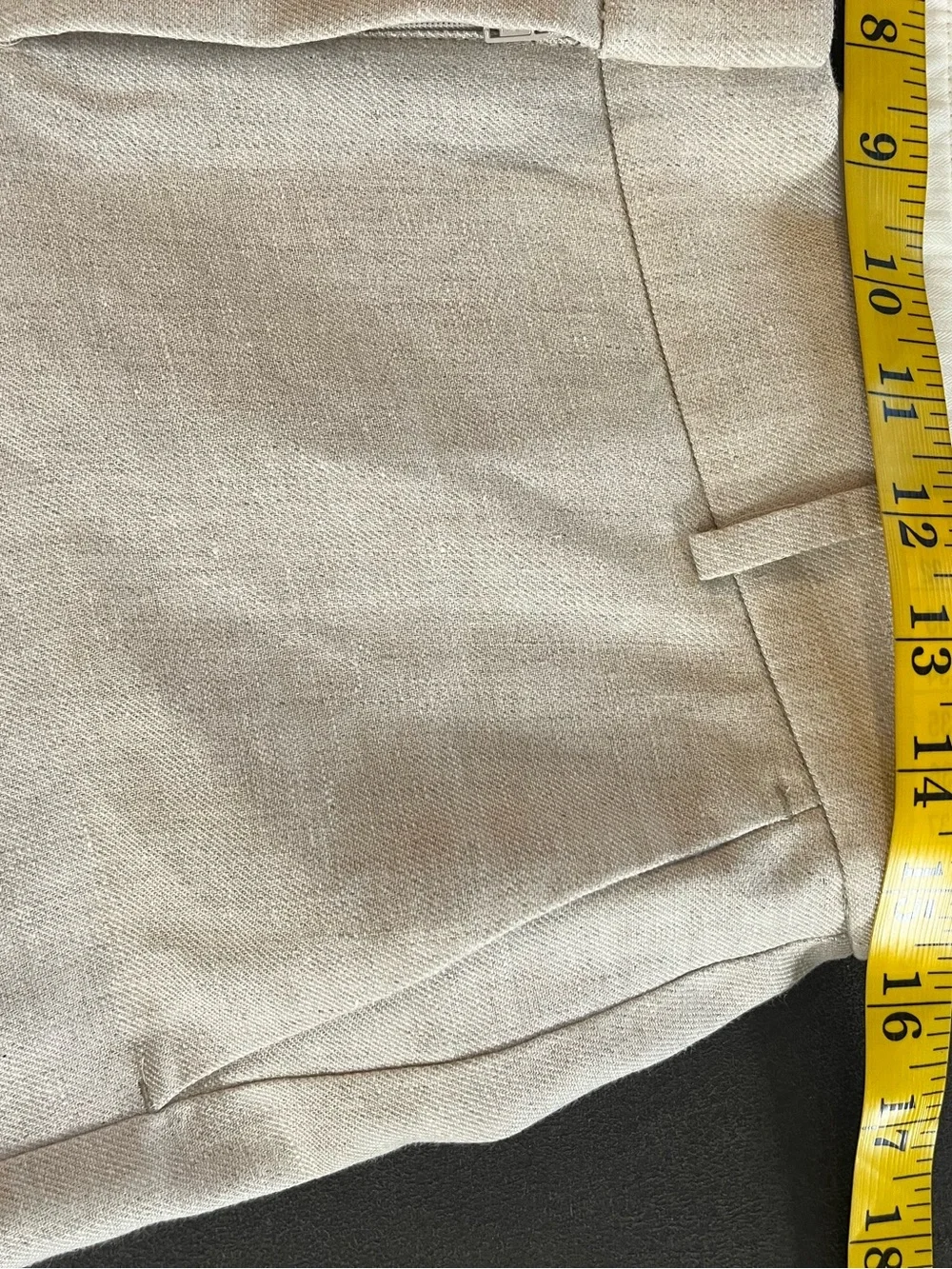 J Crew Sydney Wide Leg Crop Lined  Women's Cream Linen Blend Pants 6